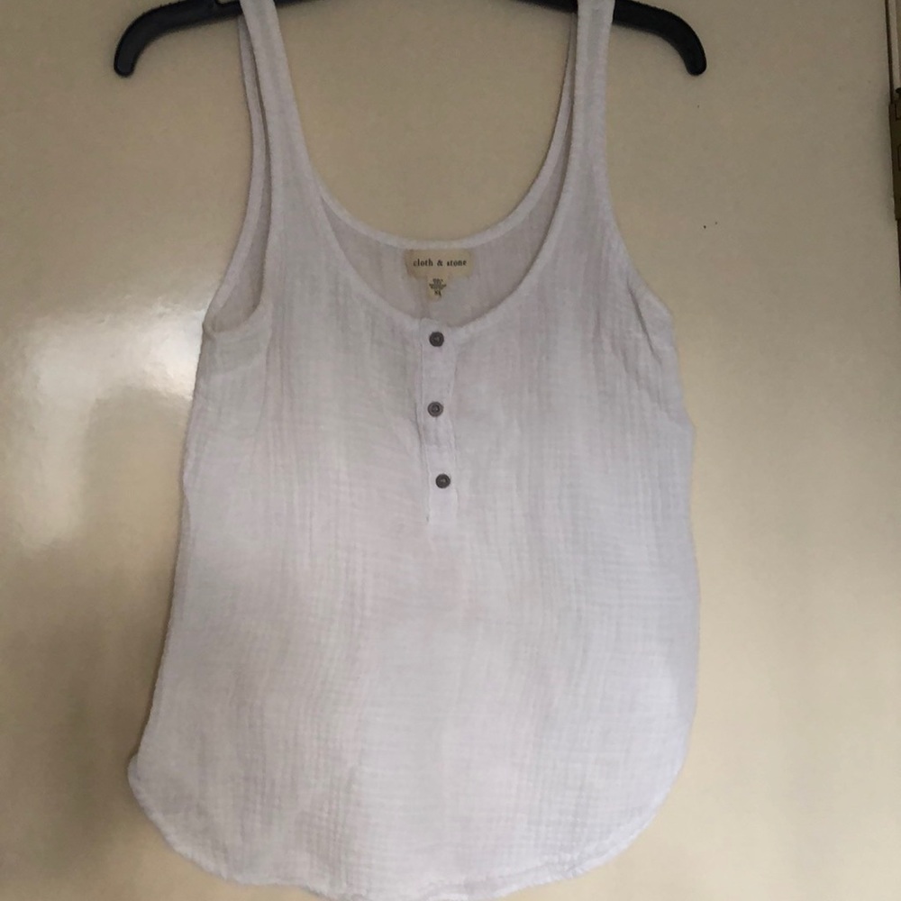 Cloth & Stone white cotton tank